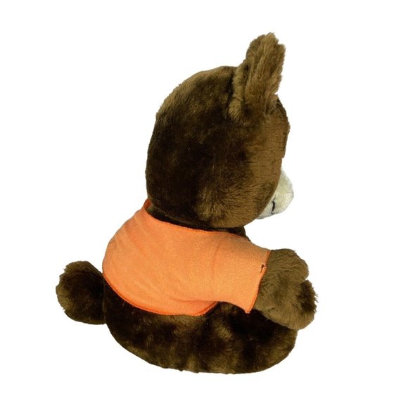 Vintage San Diego Wild Animal Park Souvenir Teddy Bear Plush Orange Shirt 14" - Picture 8 of 12